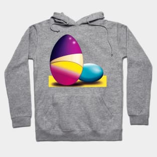 Easter eggs digital art (MD23Etr003) Hoodie